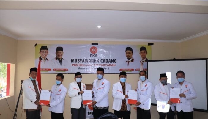 Hasil Muscab, Agung Dwihartono Terpilih Ketua DPC PKS Taktakan