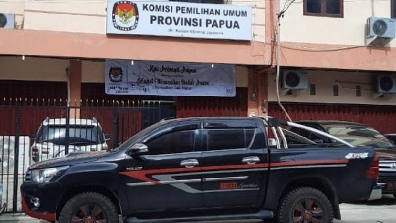 kantor kpu papua di kawasan entrop jayapura
