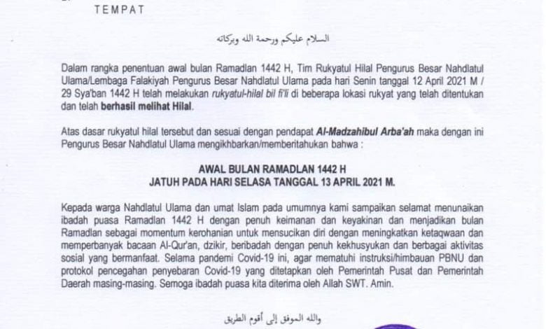 PBNU Tetapkan Awal Puasa Besok Selasa 4723483b f5ab 4151 912c 0b9f97341ce7