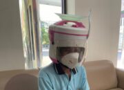 Ampun Deh! Pria Ini Gunakan Magic com untuk Helm