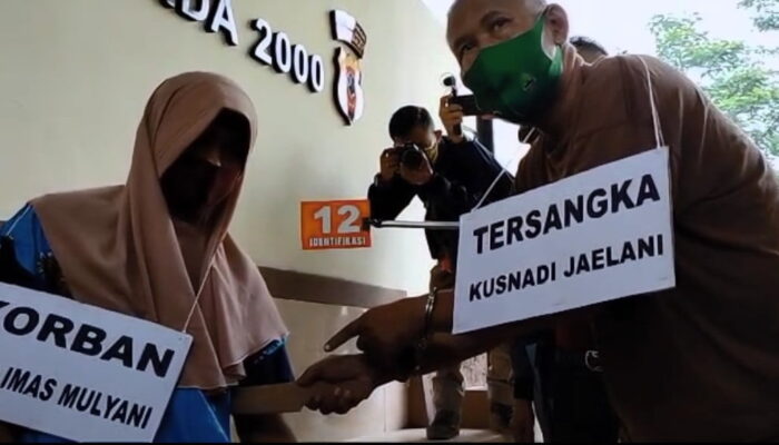 Rekonstruksi Neng Imas Mulyani Dibunuh Suaminya KJ