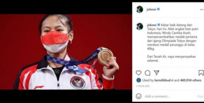 Windy Cantika Torehkan Medali Perdanan untuk Indonesia di Olimpiade Tokyo