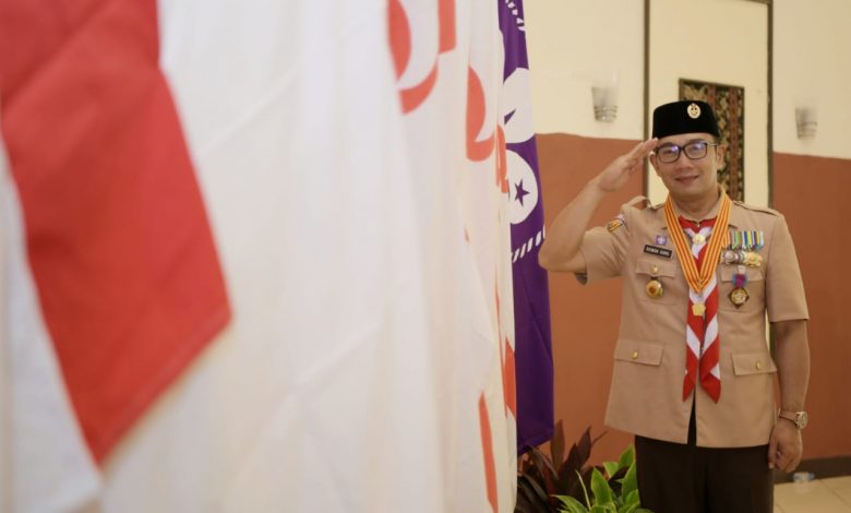 60 TAHUN PRAMUKA INDONESIA, Ridwan Kamil Disematkan Lencana Karya Bakti