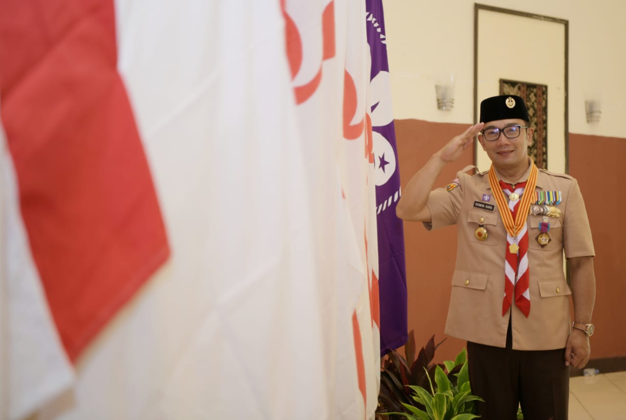 60 TAHUN PRAMUKA INDONESIA, Ridwan Kamil Disematkan Lencana Karya Bakti