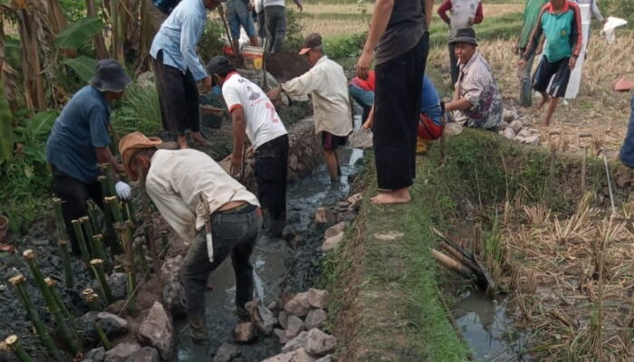 Warga Bojongpicung kembali Gotong Royong Bangun  TPT dan Bak Sampah