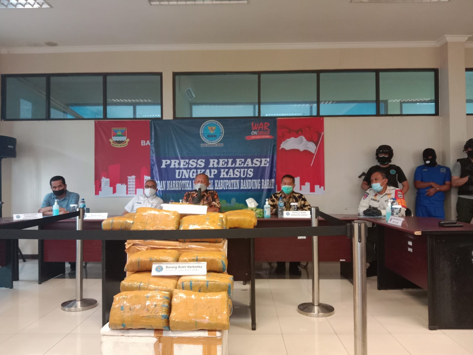 BNN KBB Gagalkan Peredaran 67 kg ganja