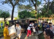 Mobil Box Terguling di Haurwangi Kabupaten Cianjur