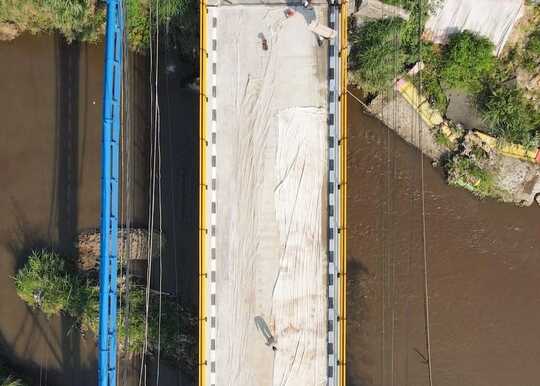 Jembatan Cisangkuy di Kab Bandung Beroperasi Kembali