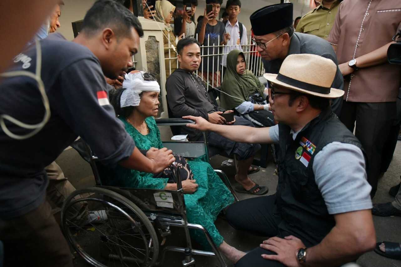 Gubennur Ridwan Kamil Tinjau Gempa
