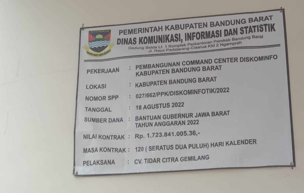 Proyek Command Center Diskominfo Bandung Barat