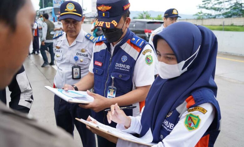 Dishub Jabar Ramp Check Kendaraan di Soreang