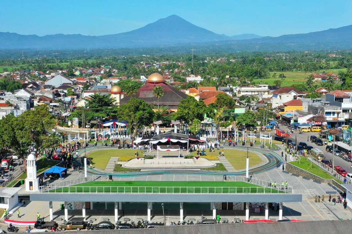 Wajah Baru Alun-alun Singparna Sudah Nampak