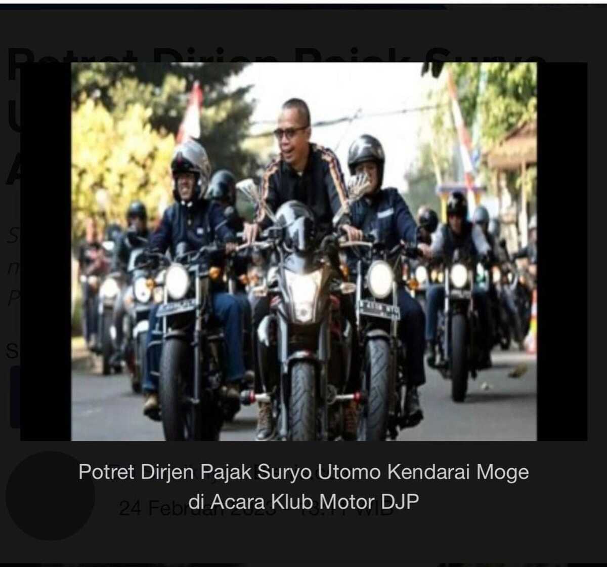 Sri Mulyani Geram Minta Bubarkan Club Moge Dirjen Pajak