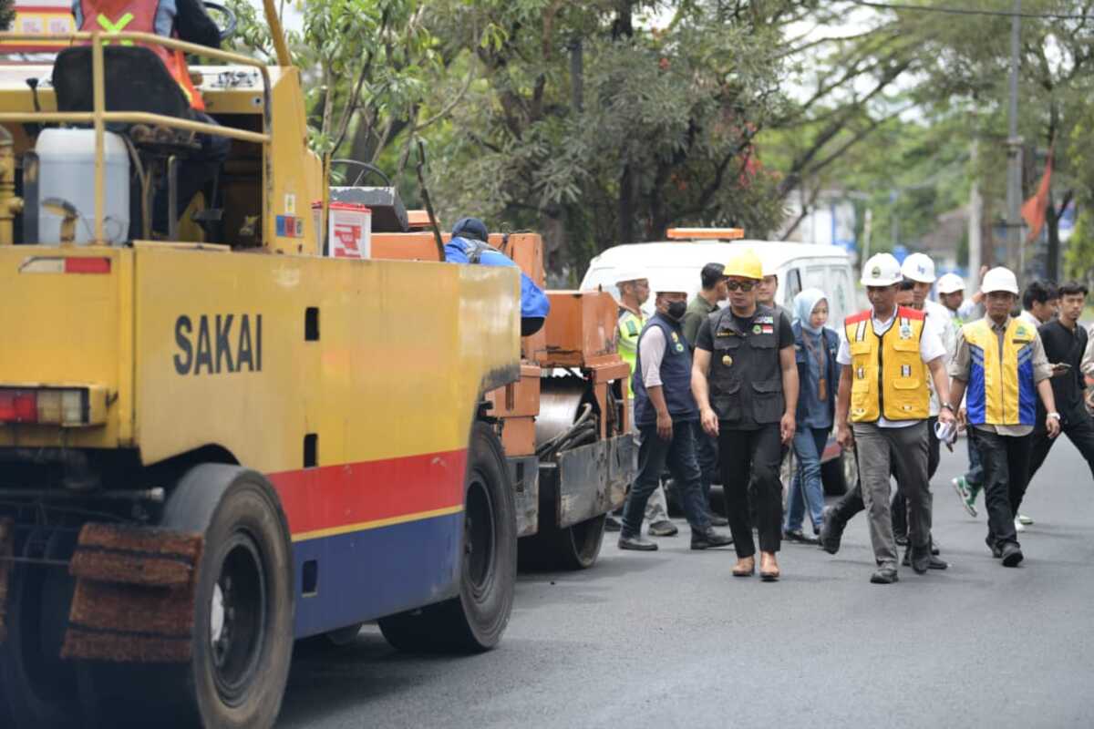 Jalan Jalur Lingkar Selatan Kota Sukabumi Tengah Diperbaiki