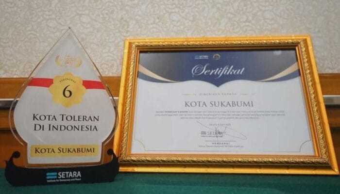 Kota Sukabumi Peringkat Ke-6 Kota Toleran 2022