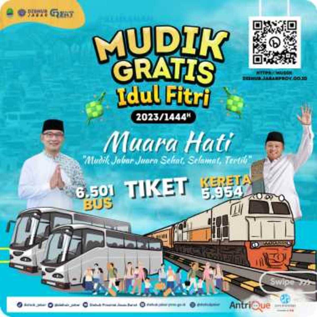 Pemprov Jabar Sediakan 12 Ribu Tiket Mudik Gratis