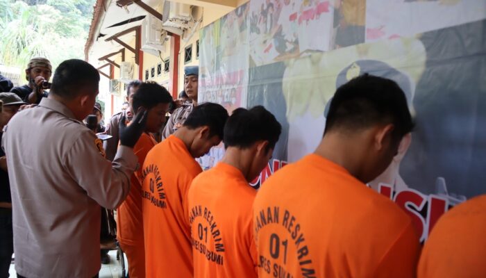 6 Penambang Ilegal di Kabupaten Sukabumi Disanksi