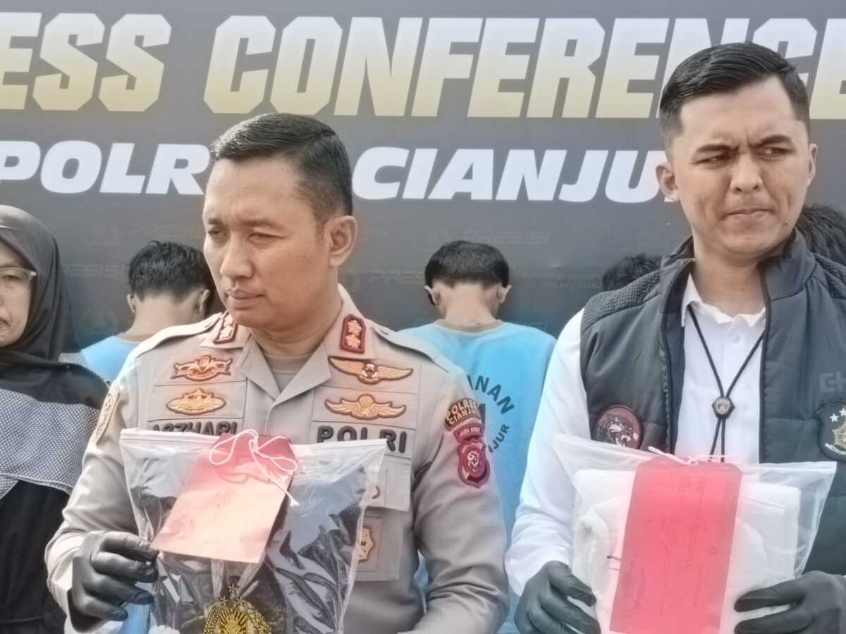 Polres Cianjur Amankan 3 Pelaku Pengrusakan Motor di Cipanas