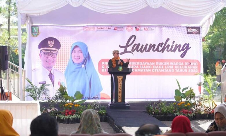 Walikota Sukabumi Launching P2RW Kec Citamiang