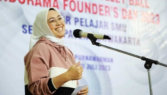 Ambu Anne Buka Turnamen Bola Voli Putra-Putri AntarSLTA