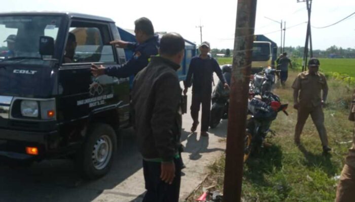 Bocil Naik Motor Ngebut Lantas Nambrak Tiang Listrik