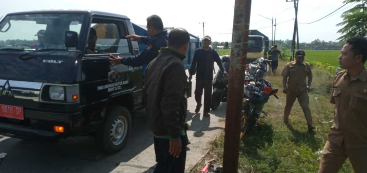 Bocil Naik Motor Ngebut Lantas Nambrak Tiang Listrik