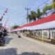 Bendera Merah Putih 300 Meter Membentang di Dermaga Cianjur