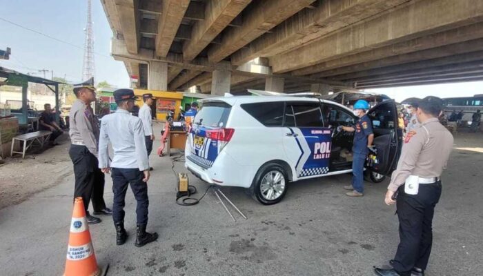 Polresta Bandung Gelar Uji Emisi Gas Buang