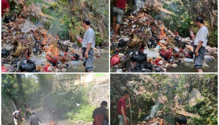 Wakil Ketua DPRD Kab Sukabumi Bersihkan Sampah di Sungai