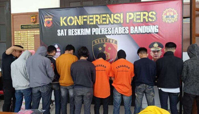 11 Anggota Geng Motor Brigez di Kota Bandung Diringkus