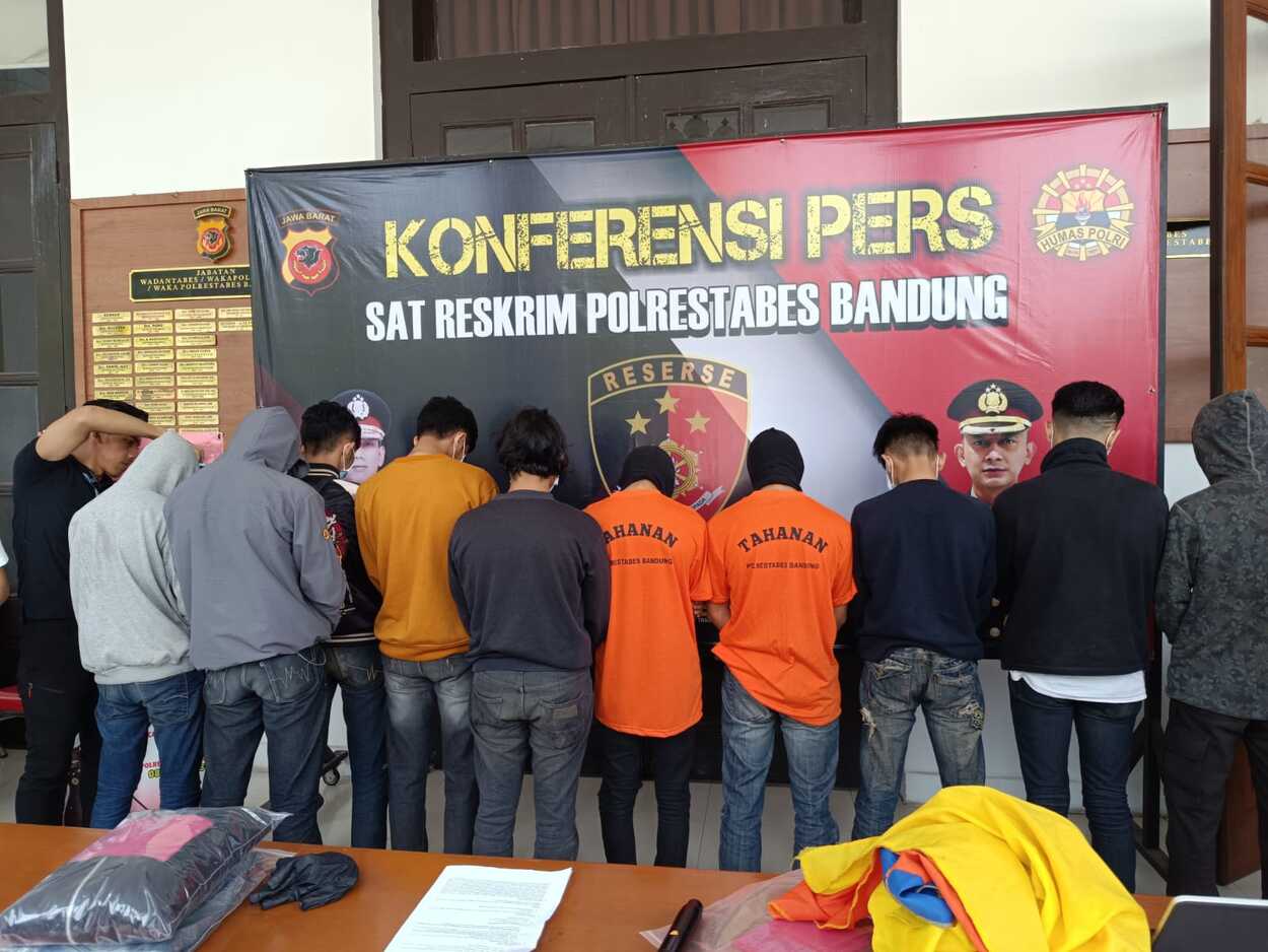 11 Anggota Geng Motor Brigez di Kota Bandung Diringkus