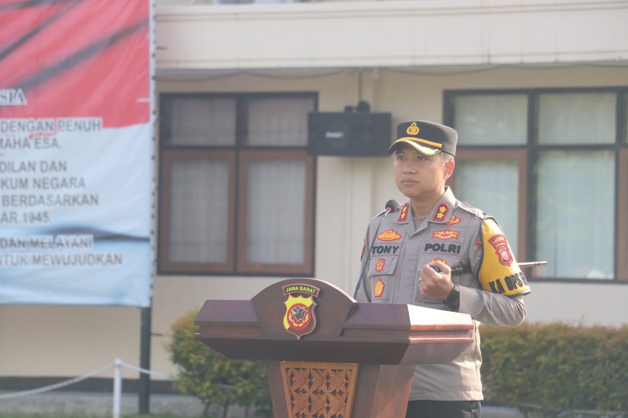 Apel Perdana Kapolres AKBP Tony Prasetyo Yudhangkoro