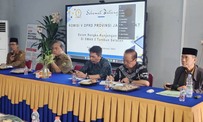 Komisi V DPRD Jabar Soroti Guru Pensiun SMAN 5 Tambun Selatan