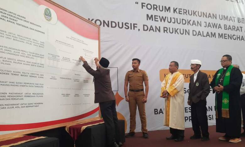 Tokoh Lintas Agama di Jabar Deklarasi Pemilu Damai