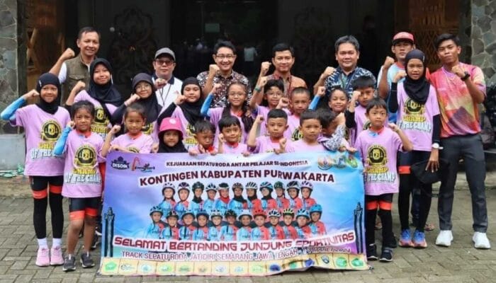 Disporaparbud Kabupaten Purwakarta Lepas Atlet Sepatu Roda