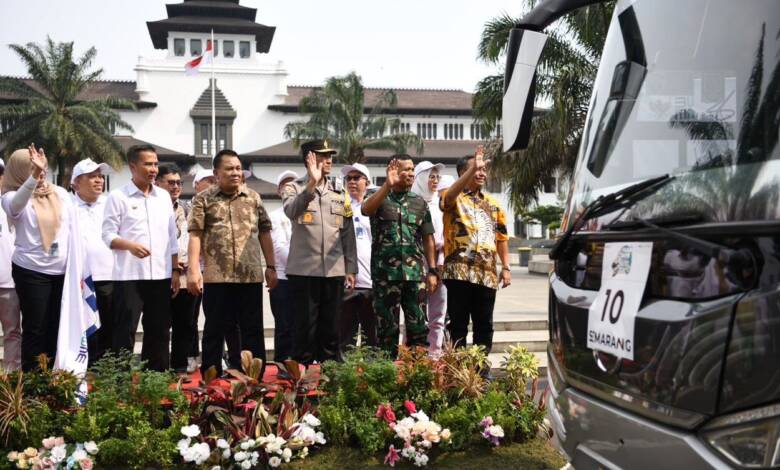 20 Bus Mudik Gratis dari Kota Bandung Diberangkatkan