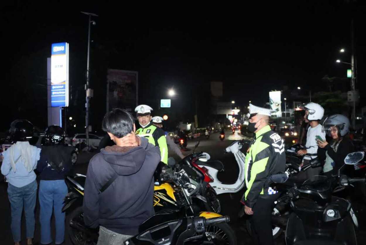 Belasan Sepeda Motor Berknalpot Brong Terjaring KRYD di Sukabumi