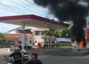 Motor Terbakar di SPBU Weru, Warga Panik