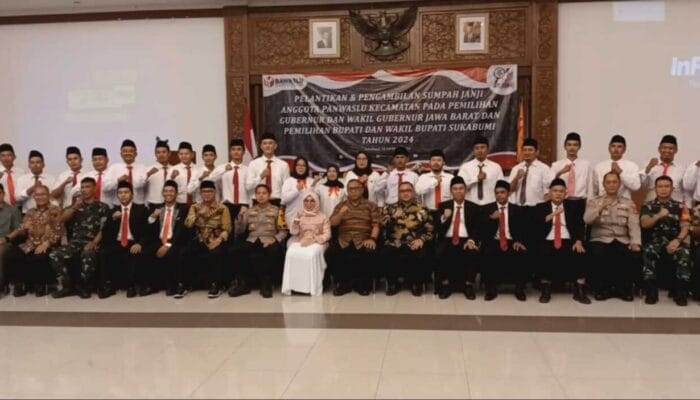 114 Anggota Panwaslu Dilantik Bawaslu Kab. Sukabumi, Ketua Bawaslu: Jaga Netralitas dan Integritas Pemilu