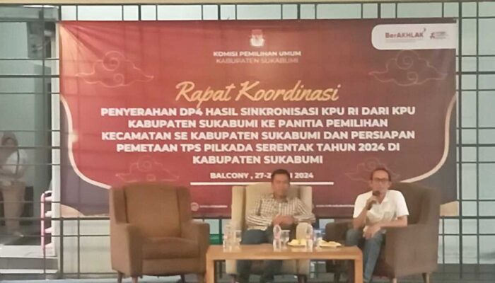 KPU Kab. Sukabumi Gelar Rakor, Segini Jumlah DP4 dan TPS Pilkada Serentak