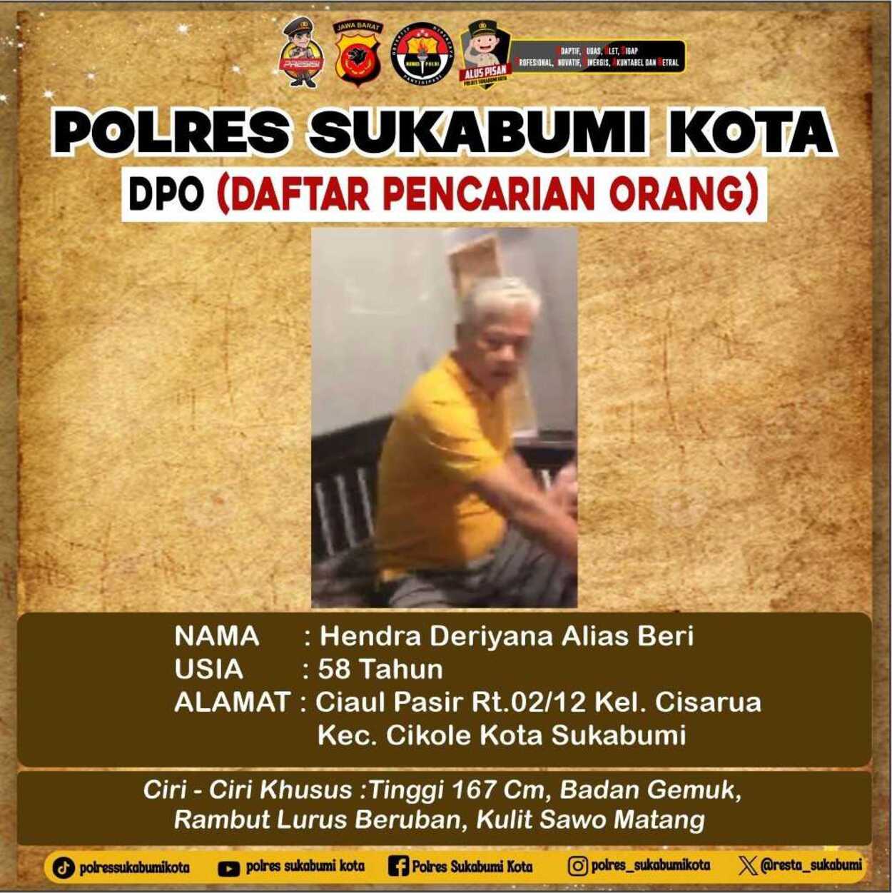 Polisi Sebar DPO Pelaku Kasus Penganiayaan Perias Pengantin di Sukabumi