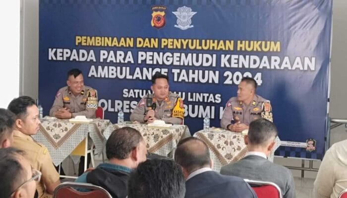 Puluhan Pengemudi Ambulance Digembleng Satlantas Polres Sukabumi Kota