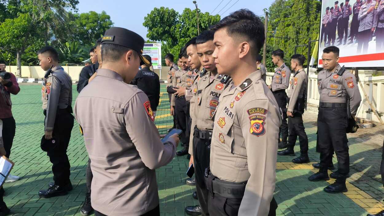 Cegah Praktek Judi Online, Handpone Personil Polres Sukabumi Diperiksa