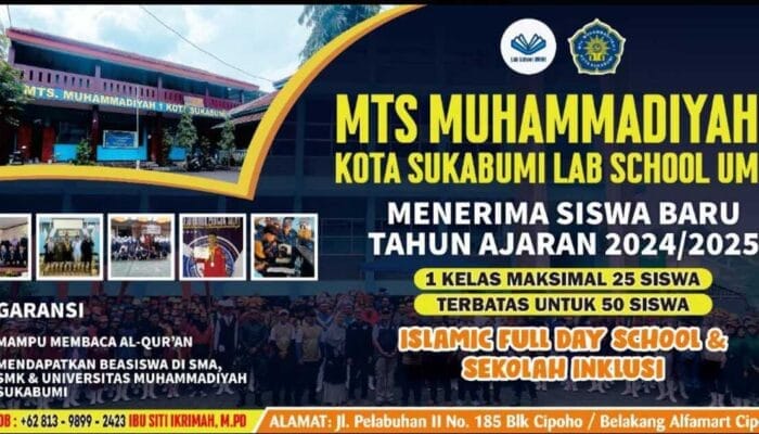 Mts Muhammadiyah 1 Kota Sukabumi Labschool UMMI Gratiskan 10 Pendaftar Siswa Baru