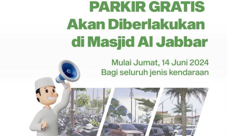 Pengumuman! Parkir di Masjid Raya Al Jabbar Gratis
