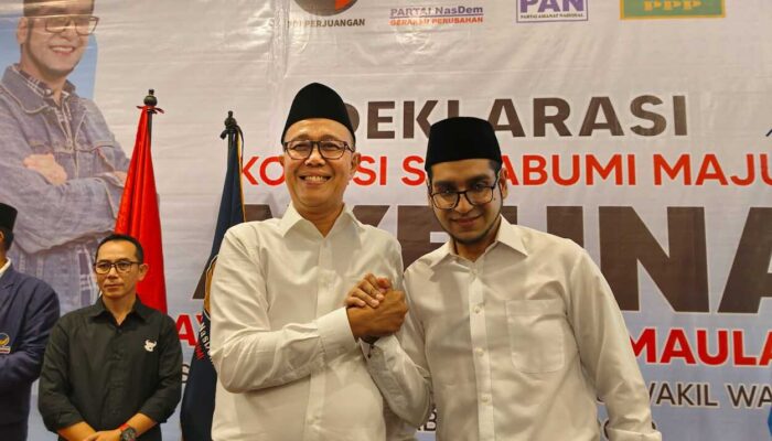 5 Parpol Deklarasi Usung Ayep Zaki & Bobby Maulana di Pilkada Kota Sukabumi