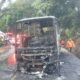 Diduga Korsleting Listrik, Bus MGI Jurusan Palabuhanratu - Bogor Terbakar Hebat