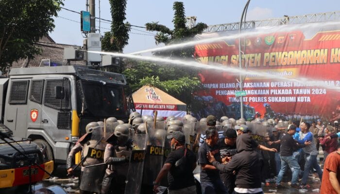 Jelang Pilkada Serentak 2024, Polres Sukabumi Kota Gelar Simulasi Sispamkota