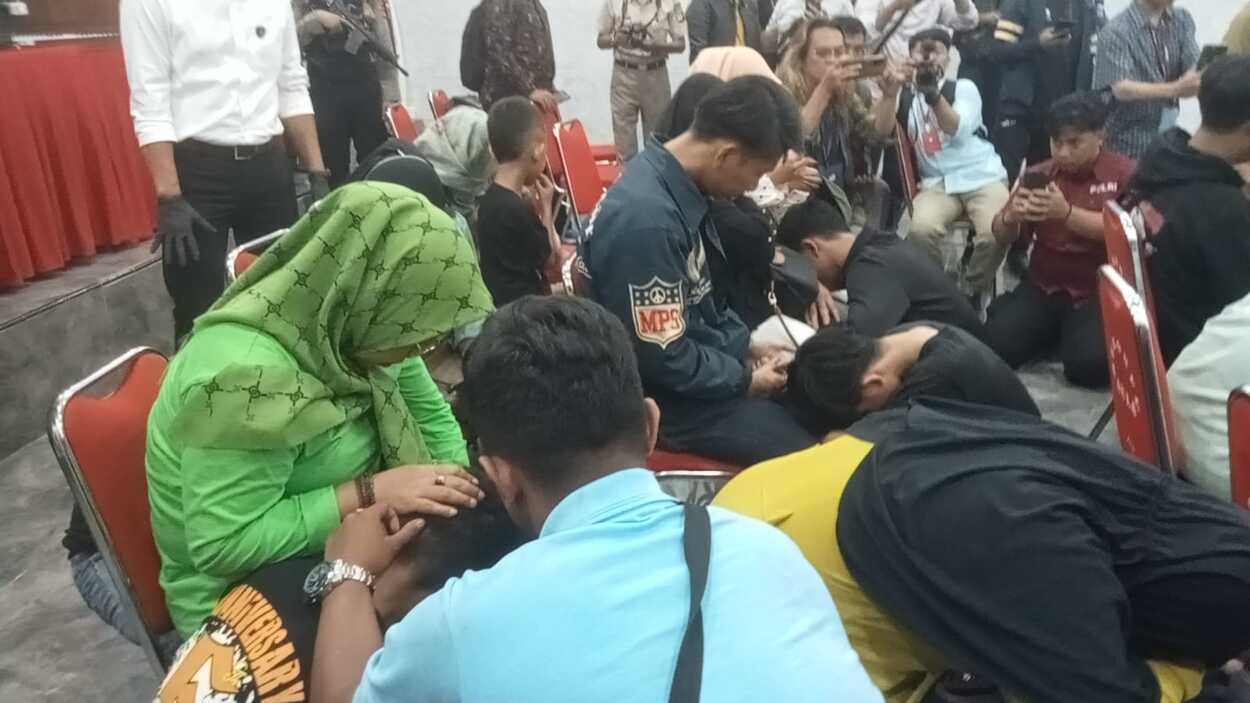 12 Berandal Berandal Bermotor Mewek, Terpergok Polisi Hendak Tawuran di Kota Sukabumi