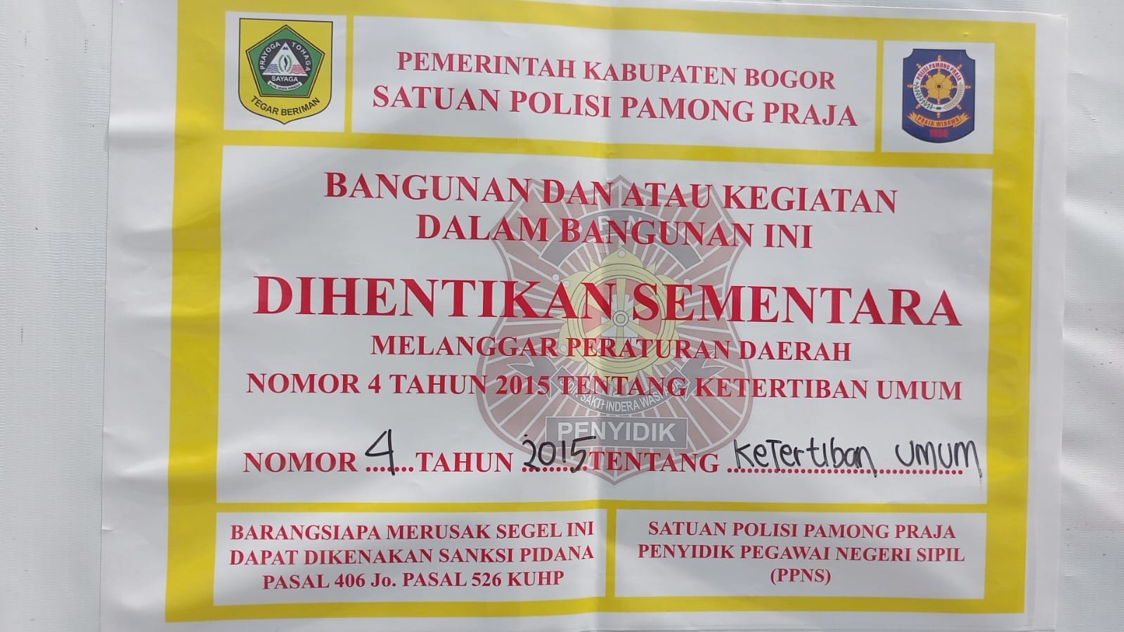 GMPRI Sebut Sidak Satpol PP Kab Bogor kepada PT Cosmax Main-main